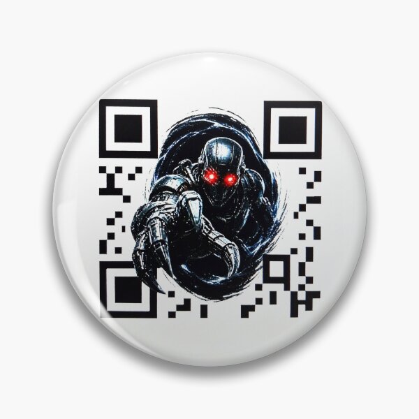 Item preview, Sci Fi Cyberpunk Robot QR Code Vortex Design. designed and sold by RBest!.
