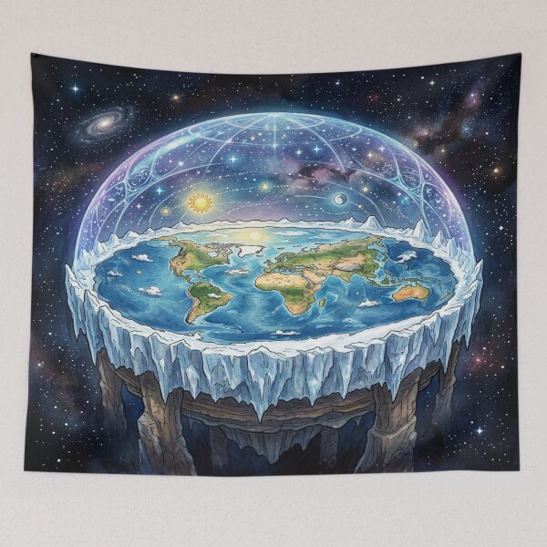 Item preview, Flat Earth Model in Space designed and sold by Solomon-Ent-144.