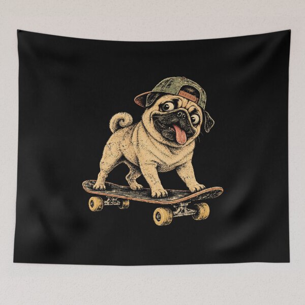 Item preview, Skateboarding Pug designed and sold by a-turner-paint.