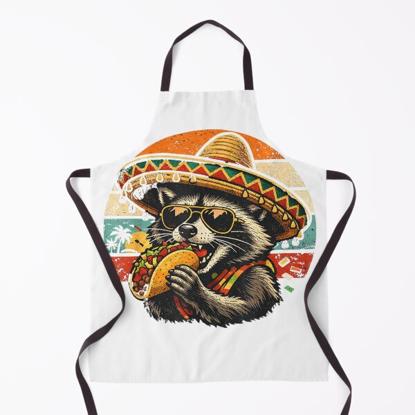 Item preview, Funny Raccoon Eating Taco Retro Sombrero Graphic Man Woman T-Shirt designed and sold by VibeCrafteria.