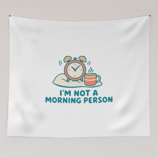 Item preview, I'm not a morning person - funny alarm clock night owl humor designed and sold by GagShots.