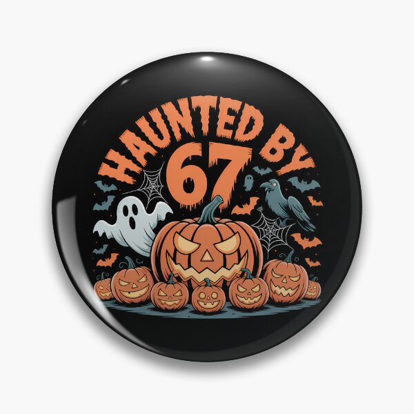 Item preview, Haunted By 67 – Funny Halloween Meme Pumpkin Design designed and sold by LoFizzy.