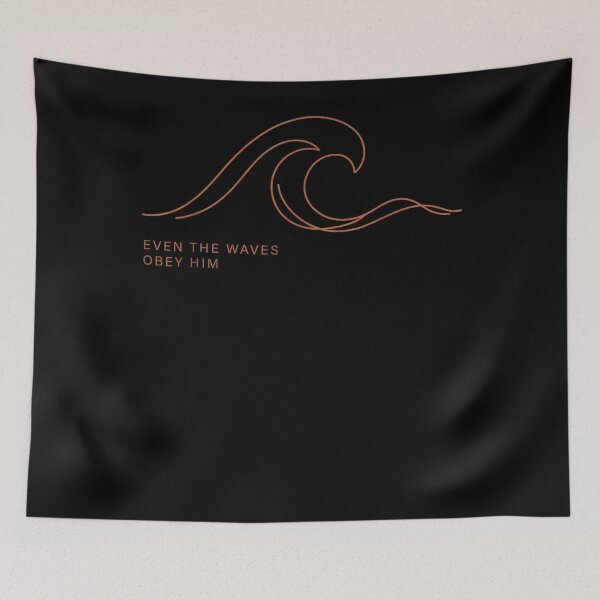 Item preview, Even The Waves Obey Him Tshirt Christian Surfing Faith God designed and sold by TaraxDoolittle.