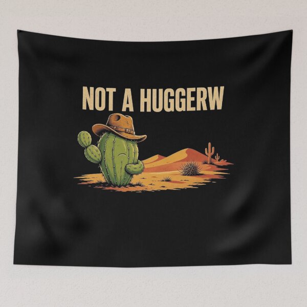 Item preview, Not A Hugger Sarcastic Cowboy Cactus designed and sold by TheEndDesign.