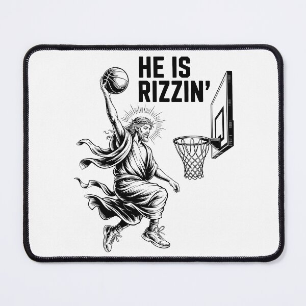 Item preview, He Is Rizzin – Funny Basketball Easter Slam Dunk Design designed and sold by LoFizzy.