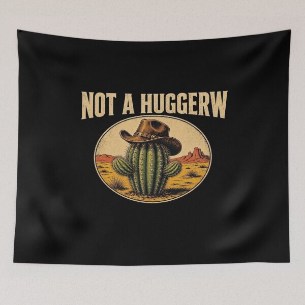 Item preview, Not A Hugger Sarcastic Cowboy Cactus designed and sold by TheEndDesign.