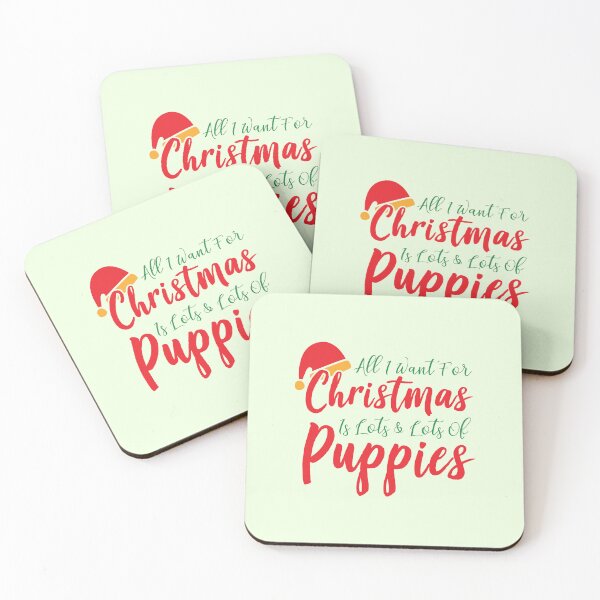 Item preview, All I Want for Christmas Is Lots and Lots of Puppies designed and sold by Palette & Hue.