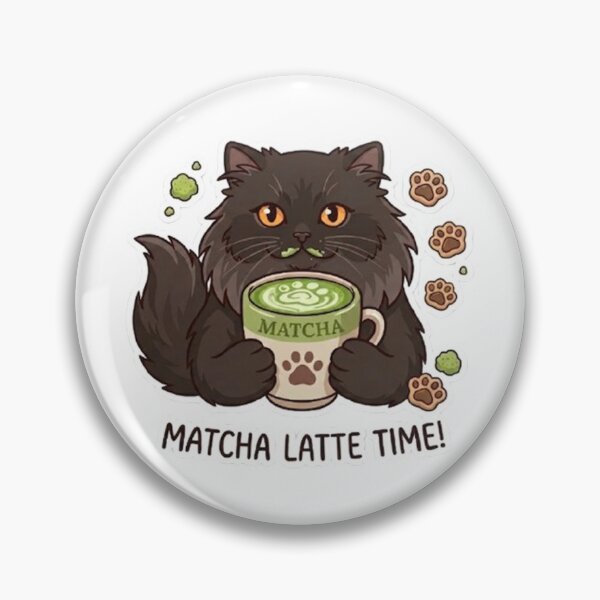Item preview, Cute Black Cat Matcha Latte | Cute Matcha Lover Gift designed and sold by PetalsPaws.
