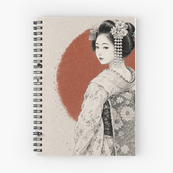 Item preview, Maiko Sumi-e Art with Red Sun designed and sold by KeisJapan.