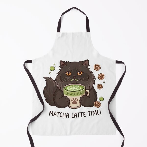 Item preview, Cute Black Cat Matcha Latte | Cute Matcha Lover Gift designed and sold by PetalsPaws.