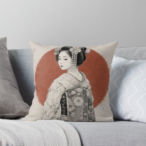 Item preview, Maiko Sumi-e Art with Red Sun designed and sold by KeisJapan.