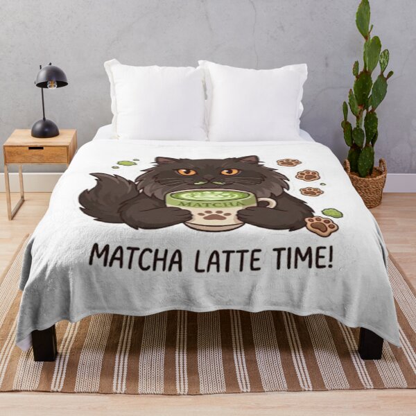 Item preview, Cute Black Cat Matcha Latte | Cute Matcha Lover Gift designed and sold by PetalsPaws.