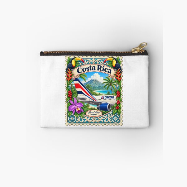 Item preview, LACSA Costa Rica – Vintage Airline Travel Stamp designed and sold by OuterFuselage.