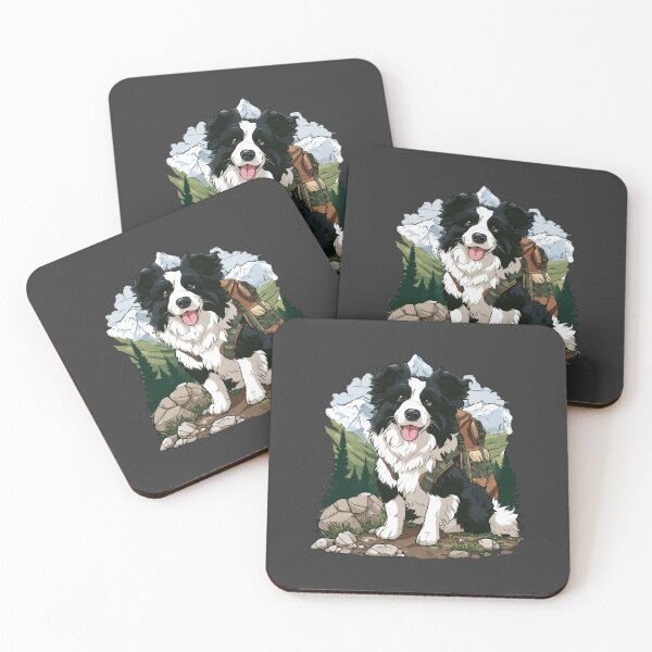 Item preview, Border Collie Dog Hiking Backpack Mountains designed and sold by NicolasGlowArt.