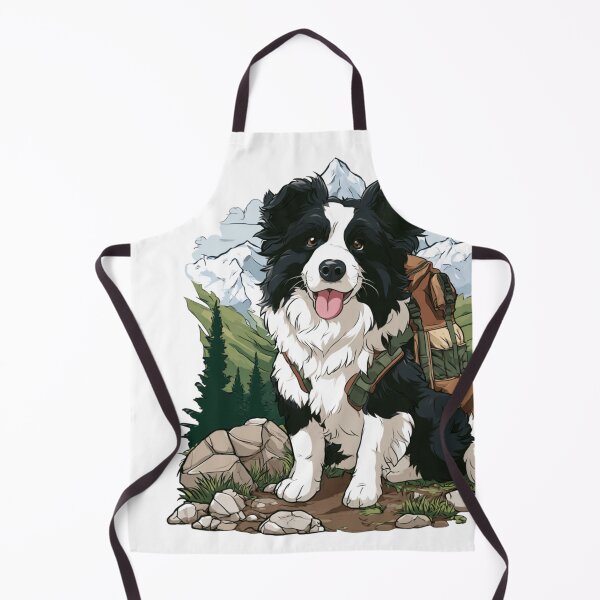 Item preview, Border Collie Dog Hiking Backpack Mountains designed and sold by NicolasGlowArt.