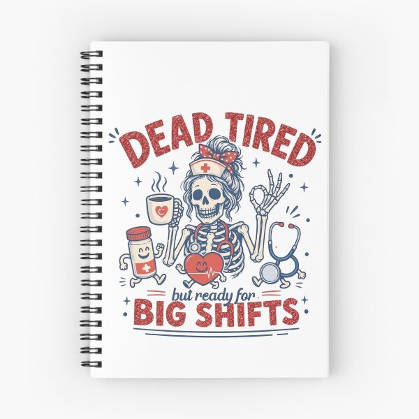 Item preview, Dead Tired But Ready For Big Shift  Funny Halloween Present For Night Shift Nurse designed and sold by ChockletBoy.