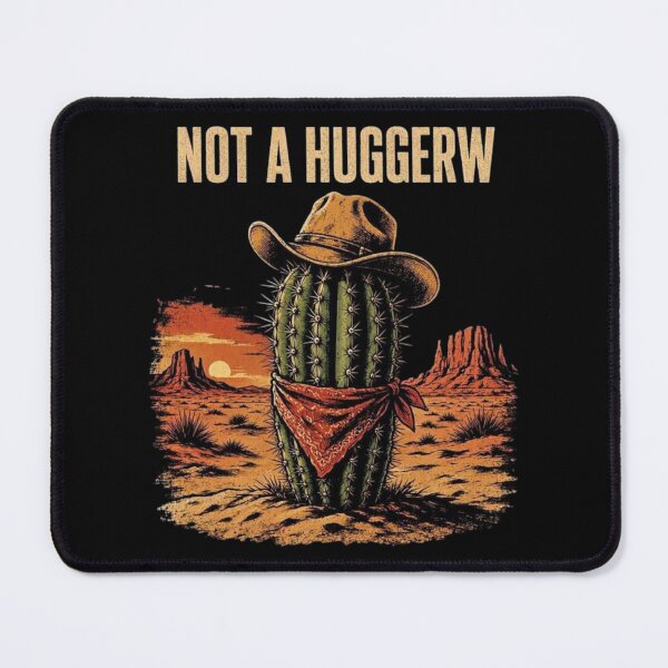 Item preview, Not A Hugger Sarcastic Cowboy Cactus designed and sold by TheEndDesign.