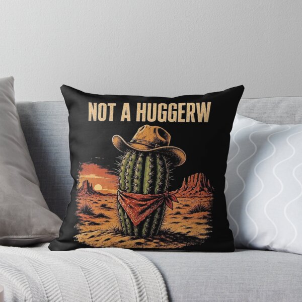 Item preview, Not A Hugger Sarcastic Cowboy Cactus designed and sold by TheEndDesign.