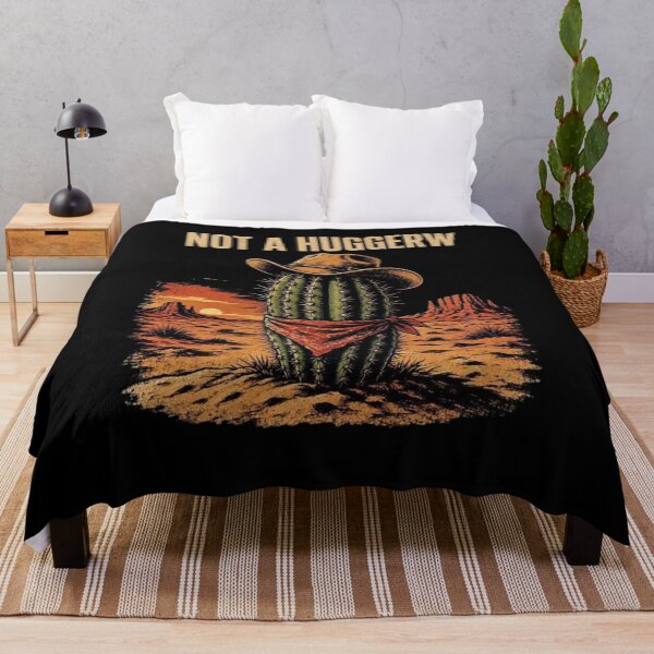 Item preview, Not A Hugger Sarcastic Cowboy Cactus designed and sold by TheEndDesign.