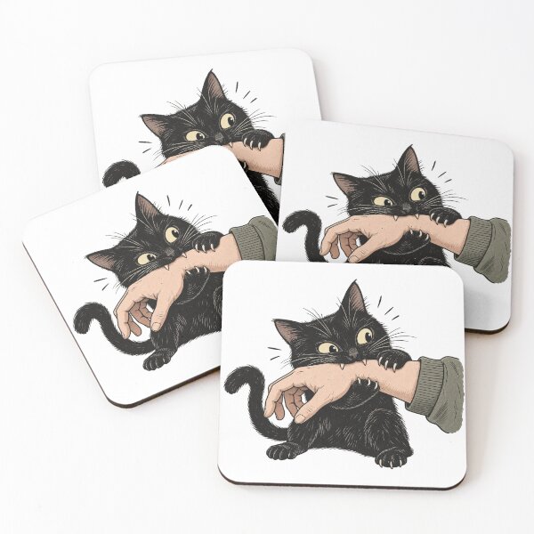 Item preview, Love Hurts – Chaotic Black Cat designed and sold by H-Tsvetkova.