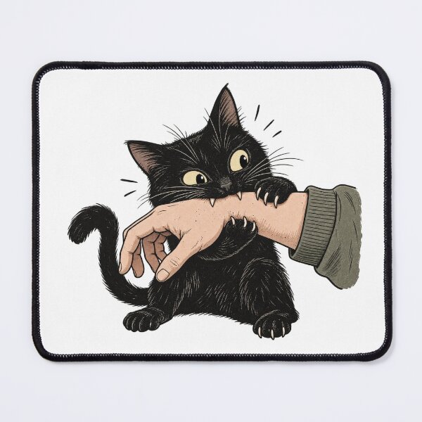 Item preview, Love Hurts – Chaotic Black Cat designed and sold by H-Tsvetkova.