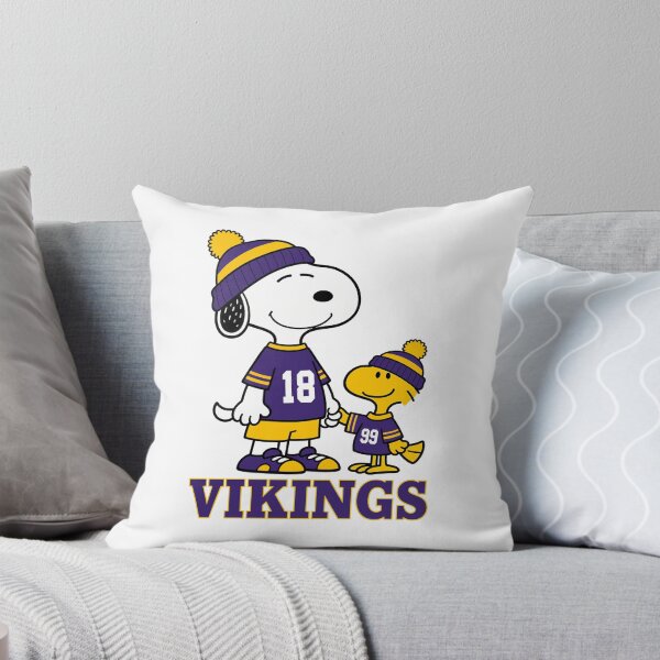 Item preview, Snoopy & Woodstock Minnesota Vikings Football Retro F220 designed and sold by GLUVY-THEME.