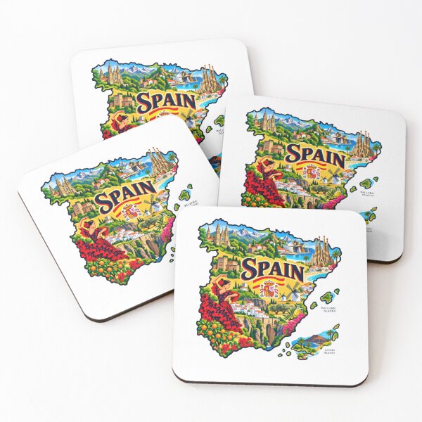 Item preview, Spain Country Map designed and sold by Myra365Art.