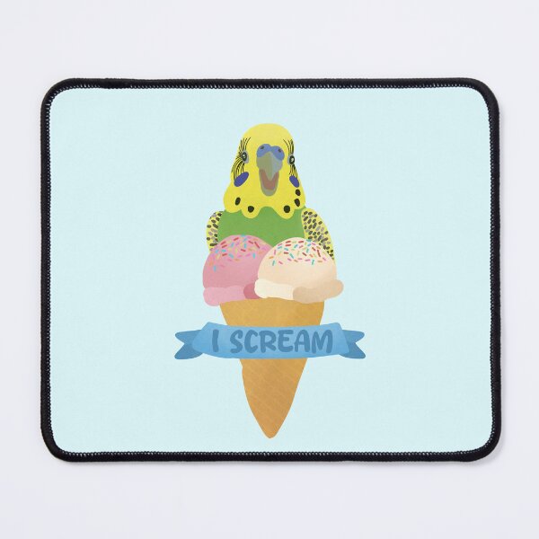 Item preview, Vintage Green Budgie Ice Cream illustration designed and sold by FandomizedRose.