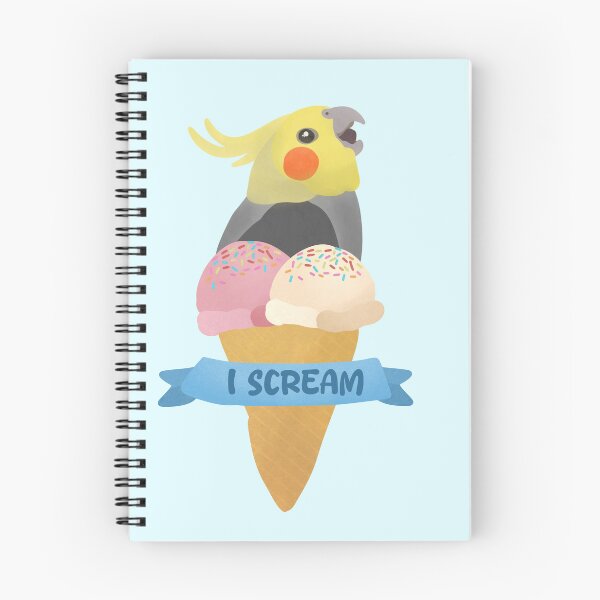 Item preview, I Scream Cockatiel Ice Cream illustration designed and sold by FandomizedRose.