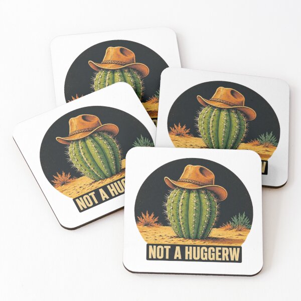 Item preview, Not A Hugger Sarcastic Cowboy Cactus designed and sold by TheEndDesign.