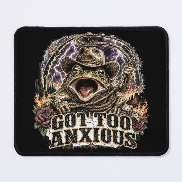 Item preview, Got Too Anxious Cowboy Toad Western Grunge designed and sold by Yellowriversss.