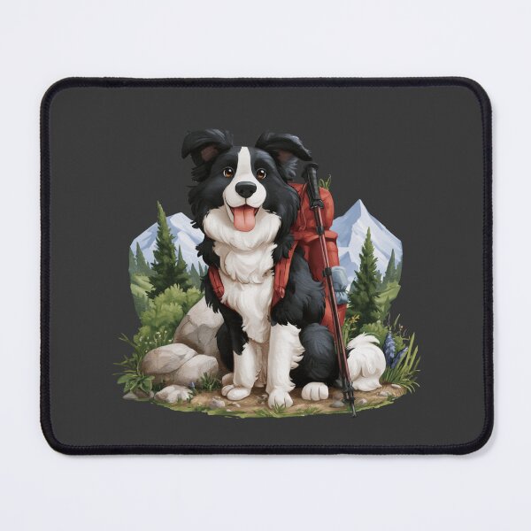 Item preview, Border Collie Hiking Dog Mountain Adventure Design designed and sold by NicolasGlowArt.