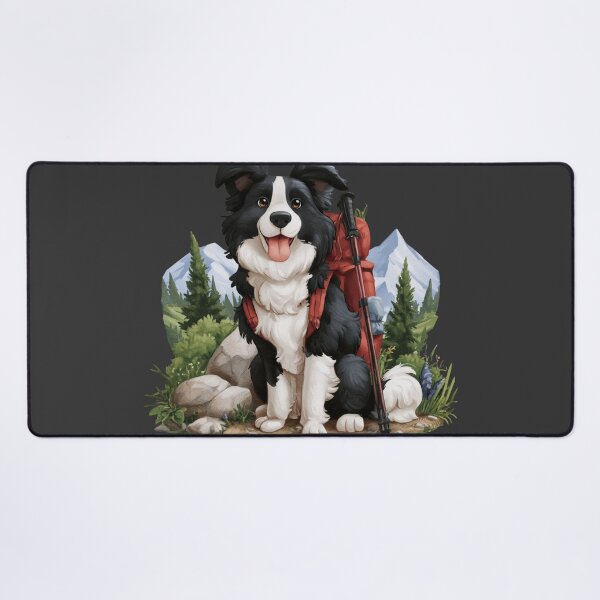 Item preview, Border Collie Hiking Dog Mountain Adventure Design designed and sold by NicolasGlowArt.