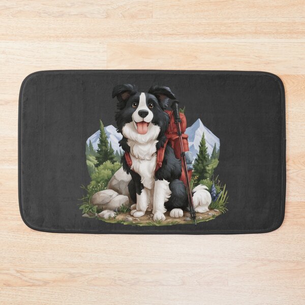 Item preview, Border Collie Hiking Dog Mountain Adventure Design designed and sold by NicolasGlowArt.