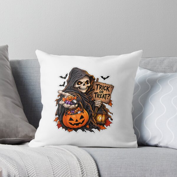 Item preview, Halloween Grim Reaper Sticker – Trick or Treat Spooky Skeleton designed and sold by zezoro321.