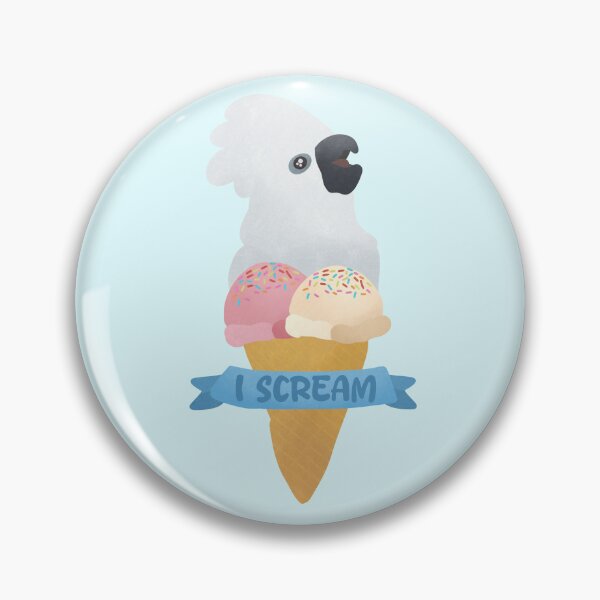 Item preview, I scream Umbrella Cockatoo Ice Cream illustration designed and sold by FandomizedRose.