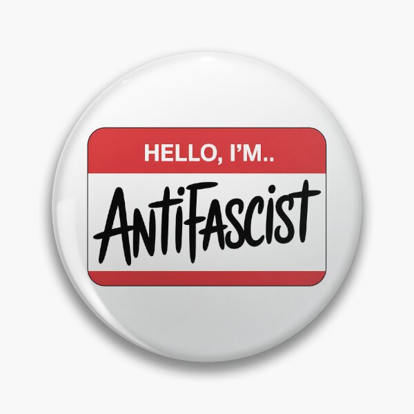 Item preview, Hello I'm Antifascist – Name Tag Statement Design designed and sold by LoFizzy.