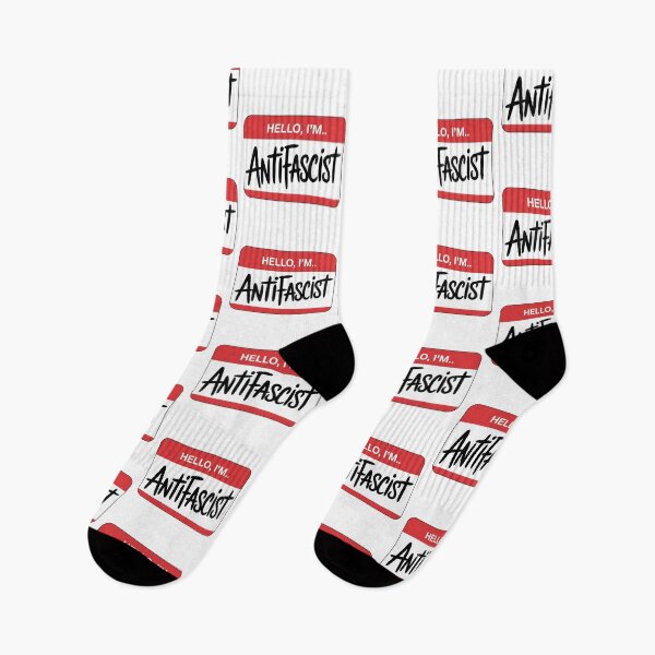 Item preview, Hello I'm Antifascist – Name Tag Statement Design designed and sold by LoFizzy.
