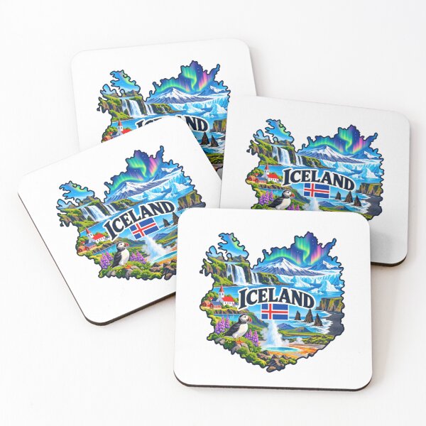 Item preview, Iceland Country Map designed and sold by Myra365Art.