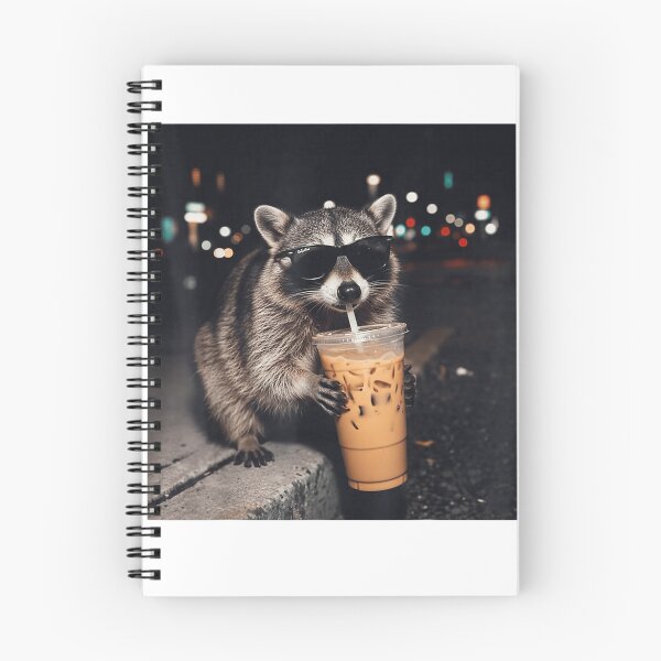 Item preview, Funny Meme Raccoon Sunglasses Drinking Iced Coffee Lover T-Shirt designed and sold by Alan Cruz.