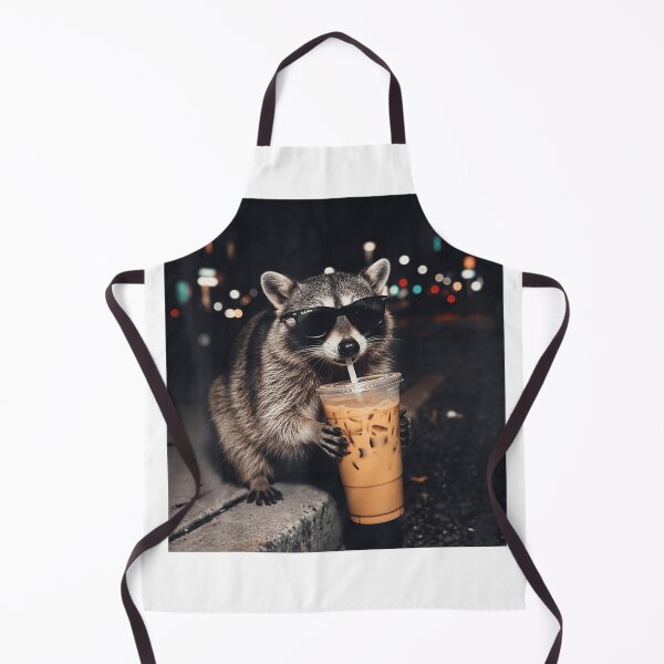 Item preview, Funny Meme Raccoon Sunglasses Drinking Iced Coffee Lover T-Shirt designed and sold by Alan Cruz.