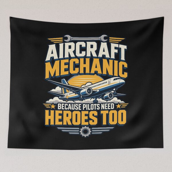 Item preview, Aircraft Mechanic Because Even Pilots Need Heroes Aviator designed and sold by stmpdwrld.