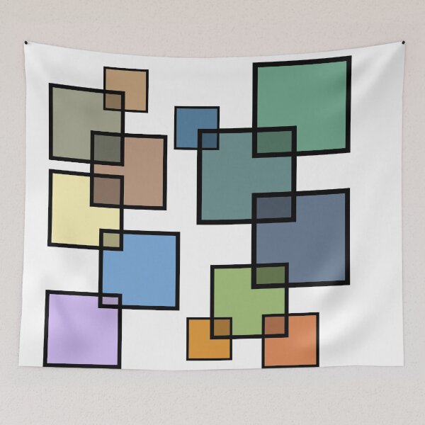 Item preview, Retro Abstract Geometric Color Blocks designed and sold by JOHN44ART.