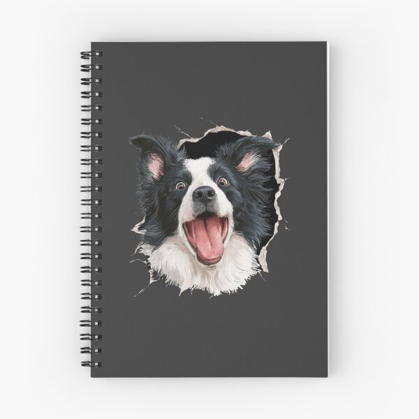 Item preview, Excited Border Collie Dog Bursting Through Design designed and sold by NicolasGlowArt.