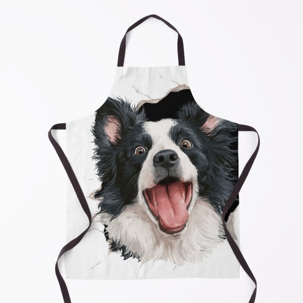 Item preview, Excited Border Collie Dog Bursting Through Design designed and sold by NicolasGlowArt.