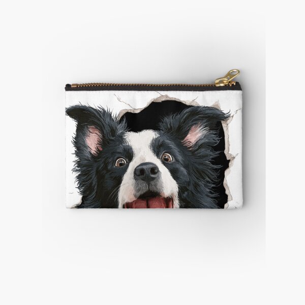 Item preview, Excited Border Collie Dog Bursting Through Design designed and sold by NicolasGlowArt.