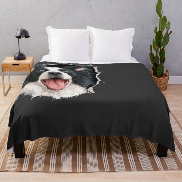 Item preview, Excited Border Collie Dog Bursting Through Design designed and sold by NicolasGlowArt.