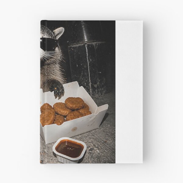 Item preview, Funny Raccoon Eating Chicken Nuggets Feral Women Nugs Food T-Shirt designed and sold by Djtahar15.