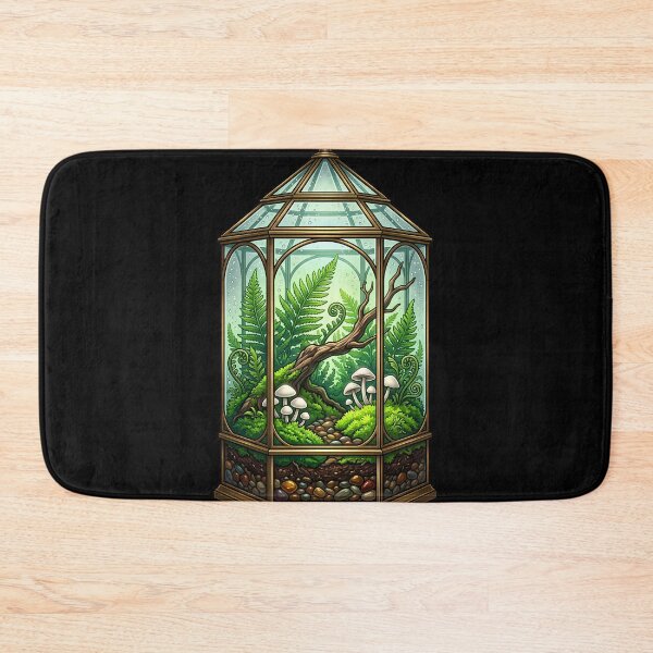 Item preview, Vintage Glass Terrarium Fern Botanical Illustration designed and sold by Fun2Fentastic.
