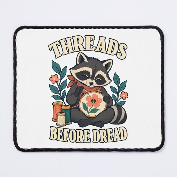 Item preview, Embroidery Raccoon – Threads Before Dread designed and sold by SAS-Designer.